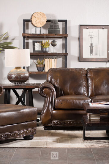USA Leather Cowboy Sofa | Mathis Brothers Furniture