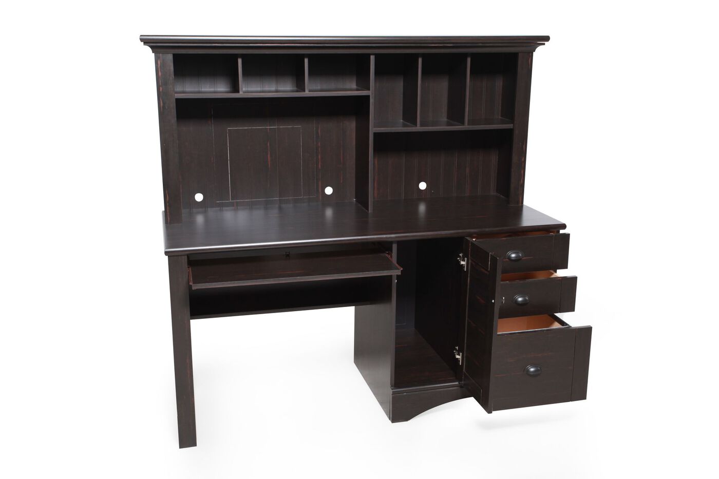 Sauder Harbor View Antiqued Black Computer Desk With Hutch Mathis Sauder Harbor View Antiqued Black Computer Desk With Hutch