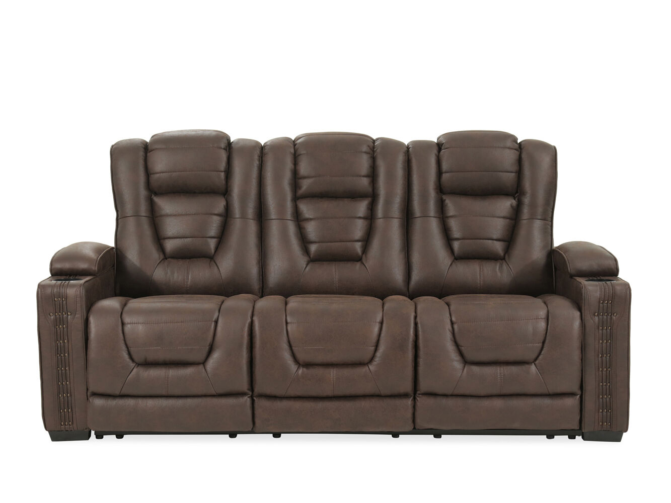 Prime Resources Big Chief Brown Power Reclining Sofa Mathis 84 Power Reclining Microfiber Sofa