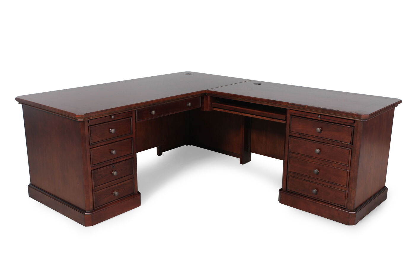 Winners Only Canyon Ridge Cherry Desk with Return Mathis Brothers