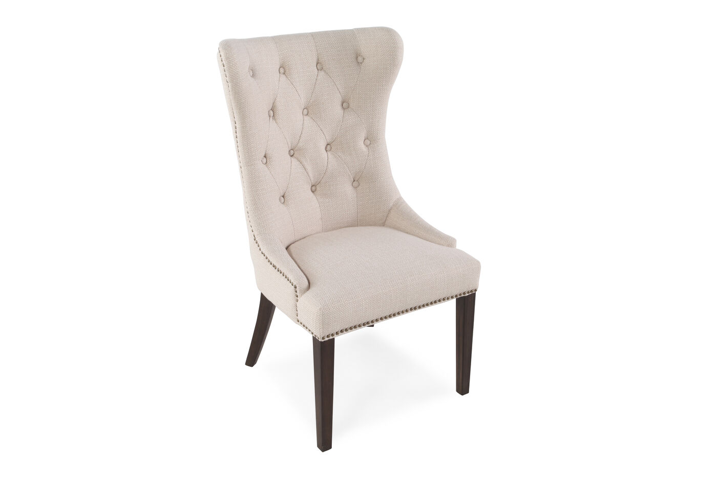 Boulevard Oatmeal Tufted Back Dining Chair Mathis Brothers Furniture