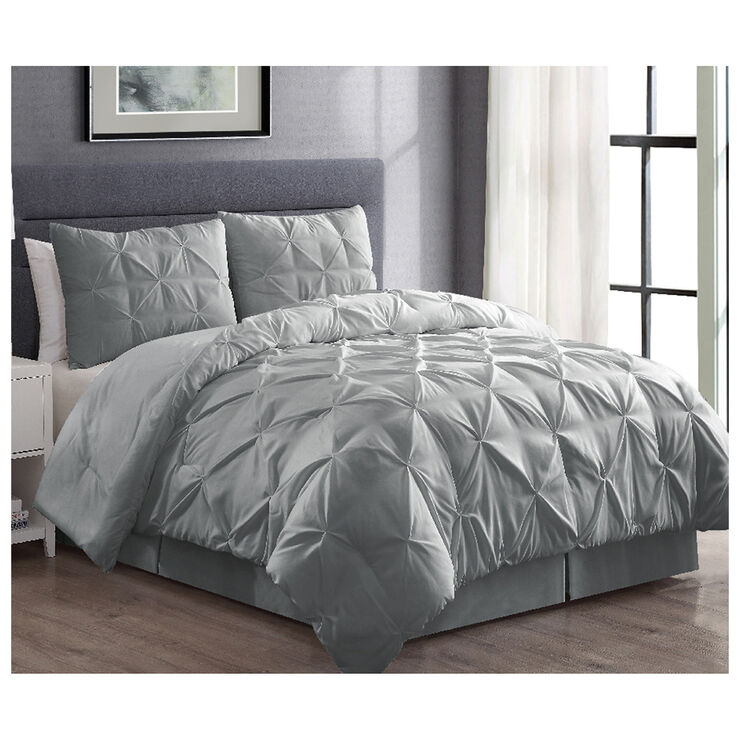 grey pintuck comforter set at home grey pintuck comforter set at home