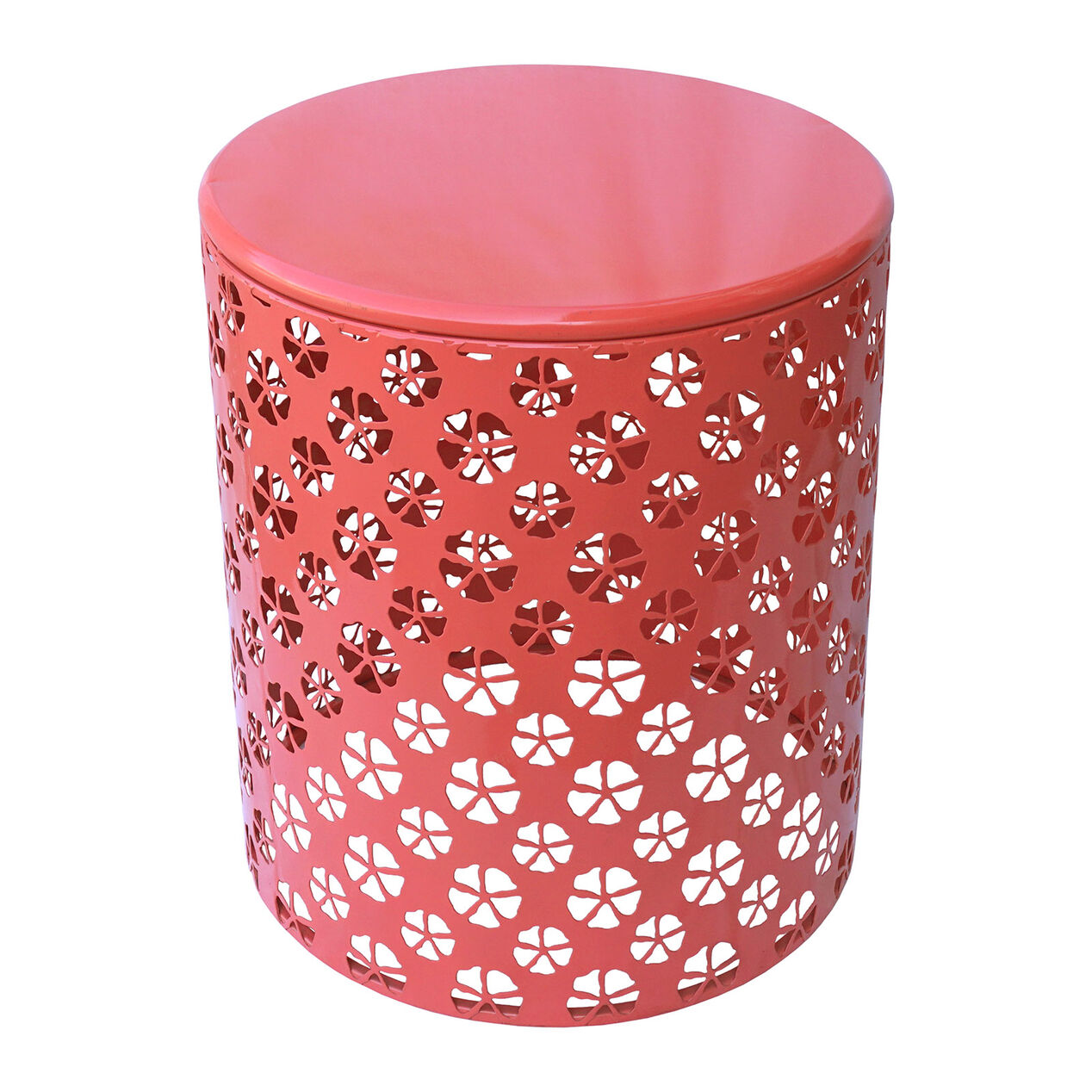 Small C Fl Stamped Round Table 15 In At Home Small C Fl Stamped Round Table 15 In