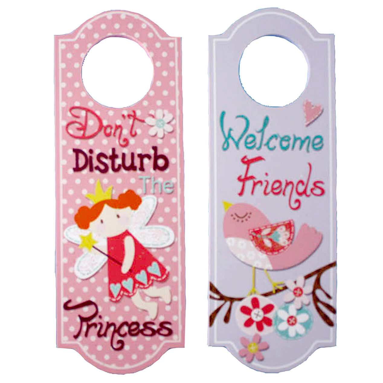 4 X 10in Children's Girly Door Hanger At Home