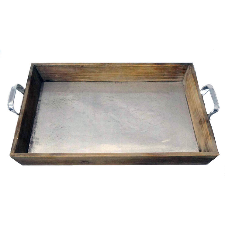 Wood Galvanized Tray 17.5 X 12 in. | Galvanized decor, Galvanized tray