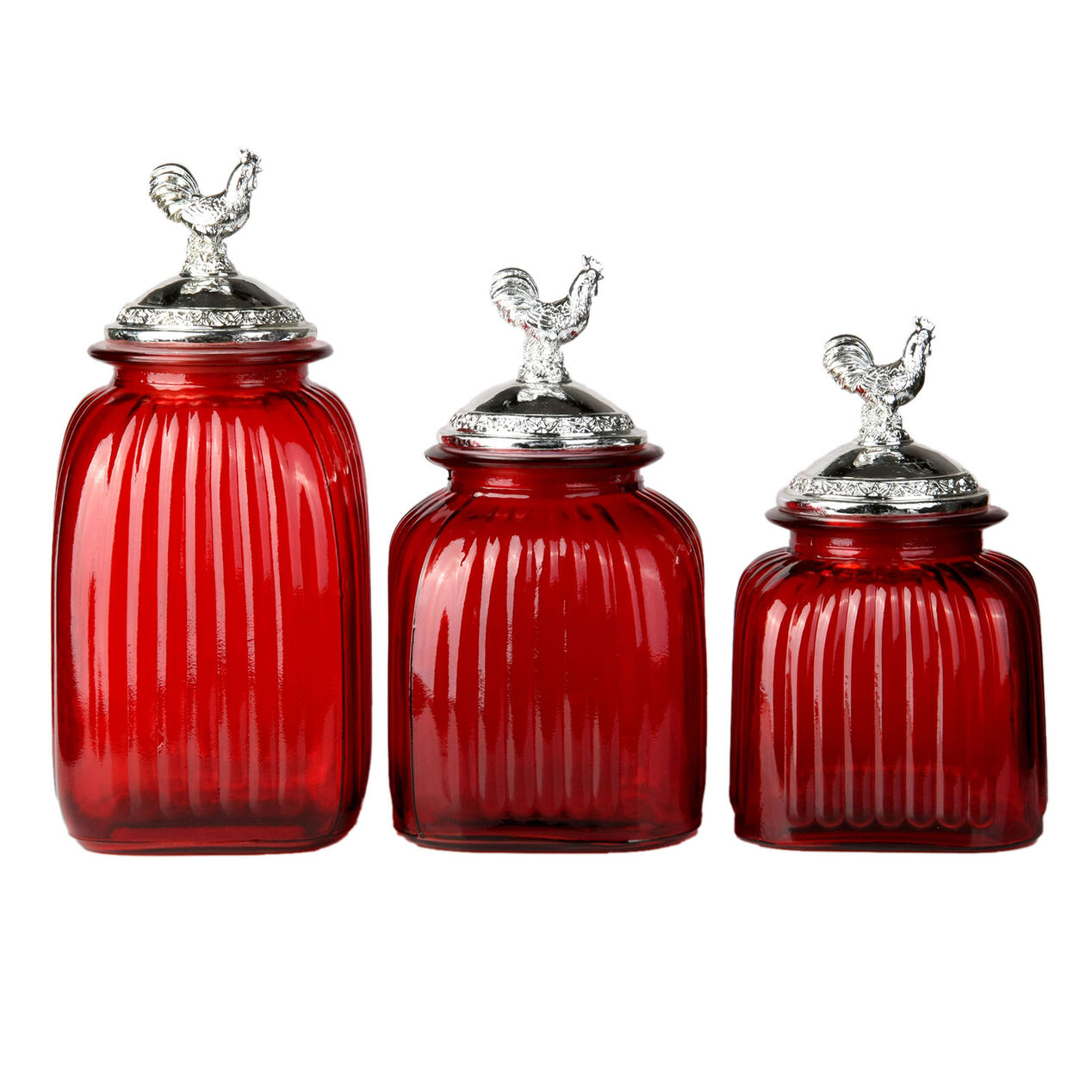 Red Glass Canister Sets Kitchen Red Glass Canister Sets Kitchen