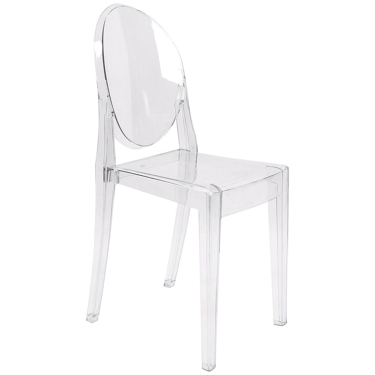 Armless Clear Ghost Chair At Home