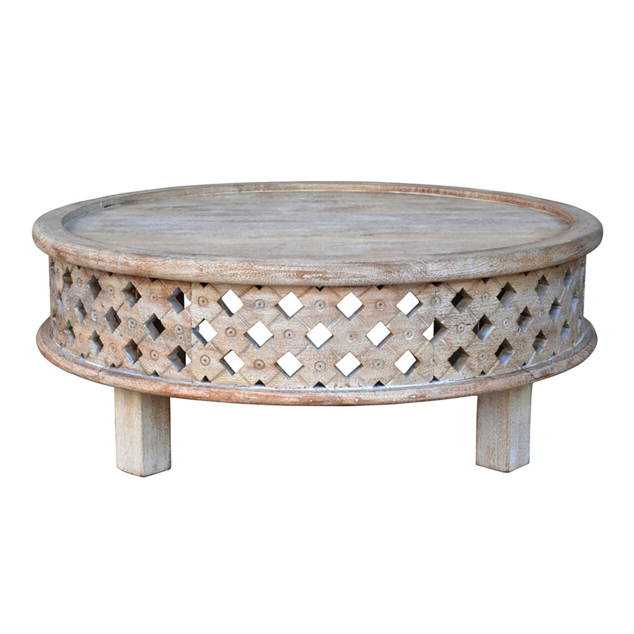Bargu Mango Wood Round Coffee Table - At Home Bargu Mango Wood Round Coffee Table ... - Bargu Mango Wood Round Coffee Table - At Home