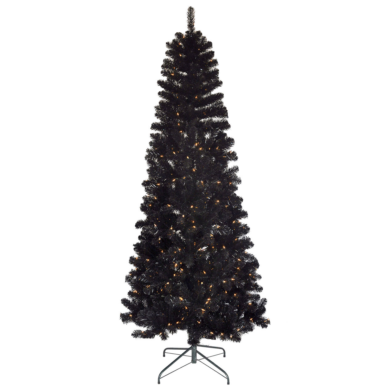 Pre Lit Black Christmas Tree 