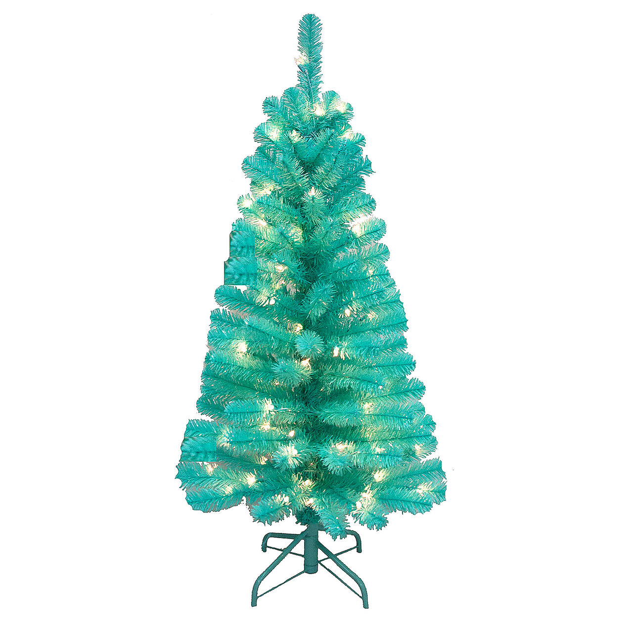 f2 4 ft pre lit aqua christmas tree with 70 clear lights f2 4 ft pre lit aqua christmas tree with 70 clear lights