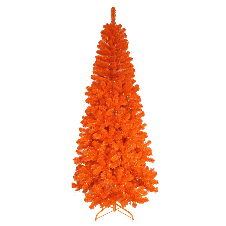 s11 7 ft pre lit orange christmas tree with 350 clear s11 7 ft pre lit orange christmas tree with 350 clear