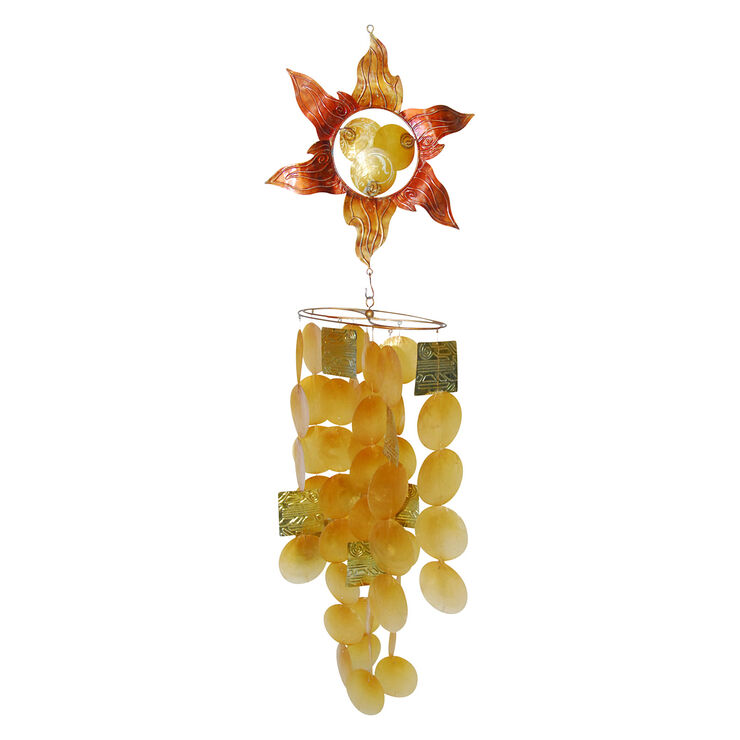 Sun Capiz Shell Windchime 39 In At Home Sun Capiz Shell Windchime 39 In