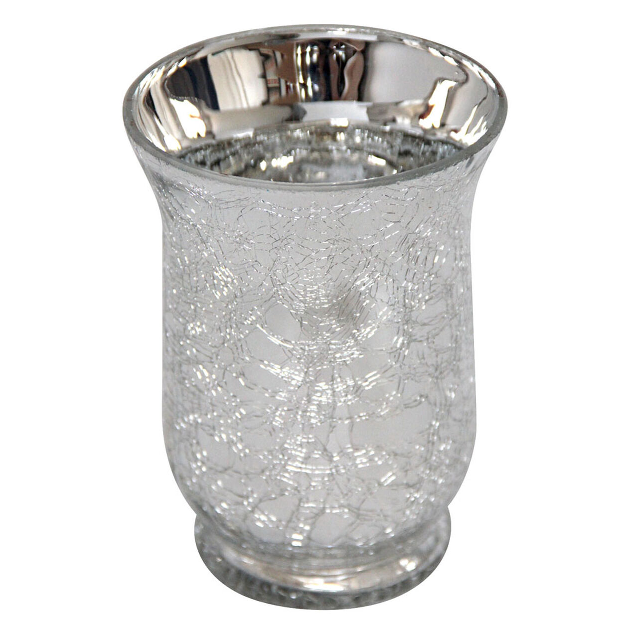 Silver Metal Crackle Hurricane Candle Holder 4x5-in - At Home - Silver Metal Crackle Hurricane Candle Holder 4x5-in ...