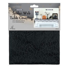 Black Spider Web Table Runner