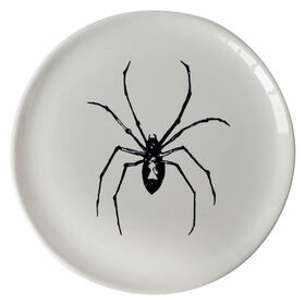 6x6 Inch White Stoneware Plate Spider