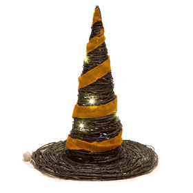 19-inch LED Rattan Witch Hat