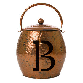 Metal Monogram Bucket B - 8-inch