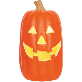 X-Large Orange Light-Up Halloween Pumpkin 16-inch