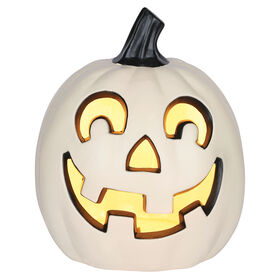 White Medium Light up Pumpkin 8-inch
