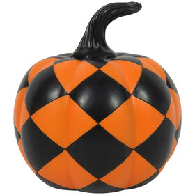 Black/Orange Harlequin Pumpkin 5.3-inch