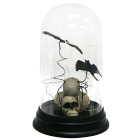Plastic Bats and Skulls in Cloche