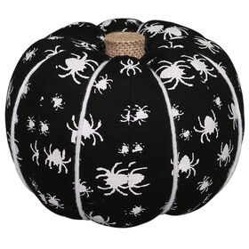 Black/White Spider Pumpkin - Small
