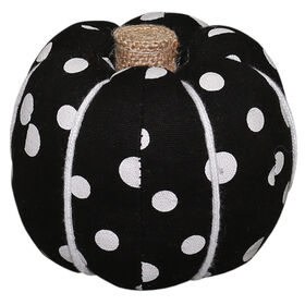 Black/White Dot Pumpkin - Medium