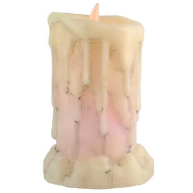 White Wax-Dripping Candle