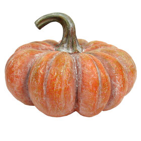 Whitewash Orange Pumpkin 6-inch
