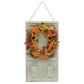 Wood Door Plaque Sunflower - 20-inch