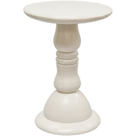 White Antique Stand - 6.5-inch