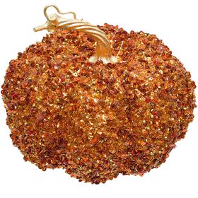 Sequin Pumpkin 7-inch x 6-inch