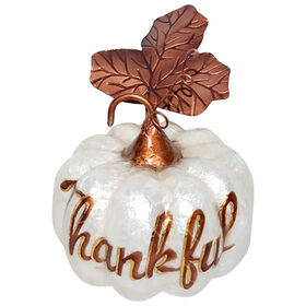 Thankful Capiz Pumpkin - 5-inch
