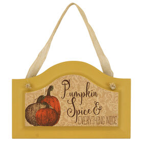 Hanging Pumpkin Spice Door Sign