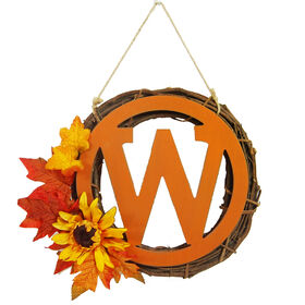 Monogram W Wreath - 14-inch