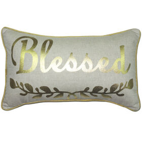 Gold Blessed Pillow 12-inch x 20-inch